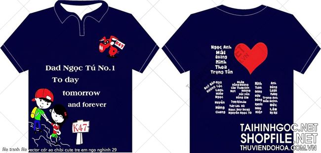 file tranh file vector cdr ao chibi cute tre em ngo nghinh 29