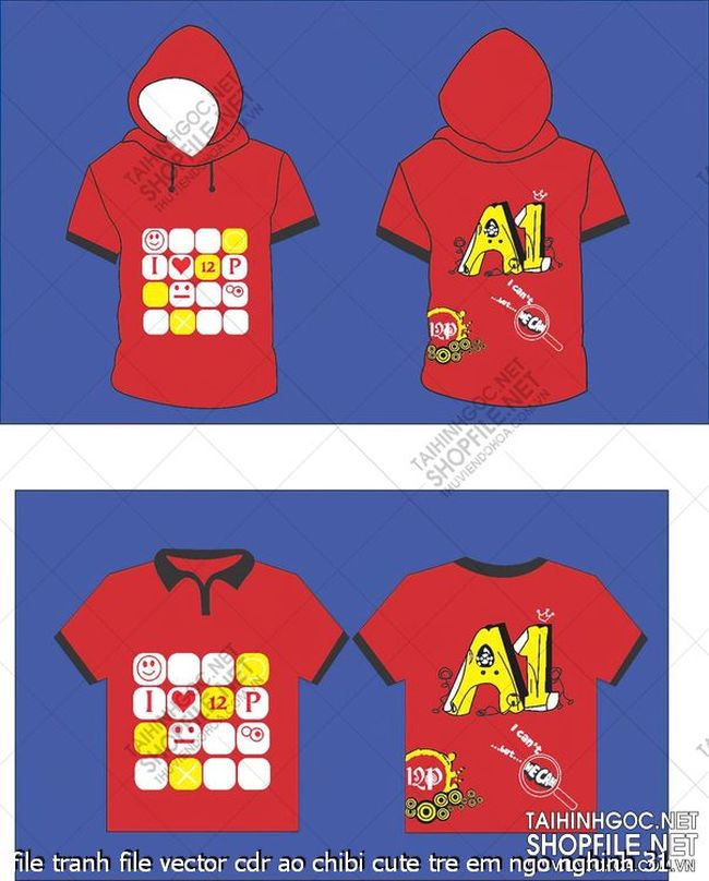 file tranh file vector cdr ao chibi cute tre em ngo nghinh 31