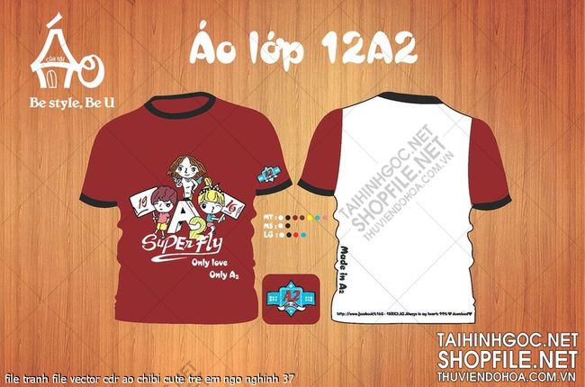 file tranh file vector cdr ao chibi cute tre em ngo nghinh 37