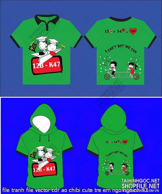 file tranh file vector cdr ao chibi cute tre em ngo nghinh 43