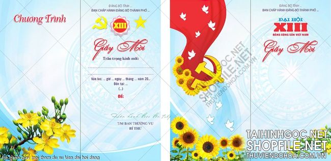 file tranh giay moi tham du su kien dai hoi dang 