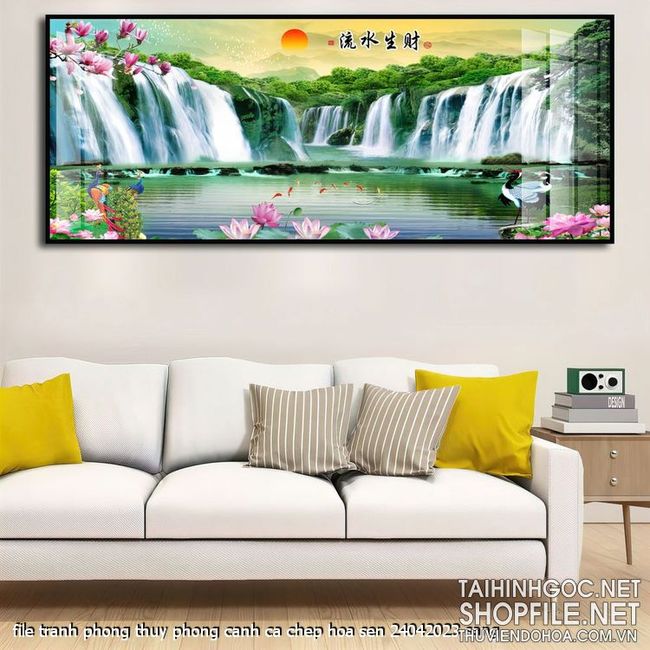 file tranh phong thuy phong canh ca chep hoa sen 24042023 sang