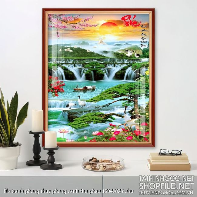 file tranh phong thuy phong canh thu phap 13042023 phu