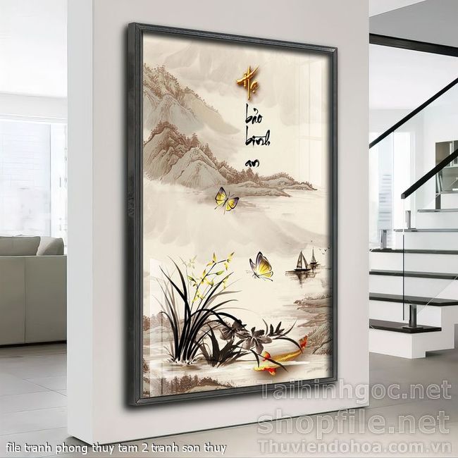 file tranh phong thuy tam 2 tranh son thuy