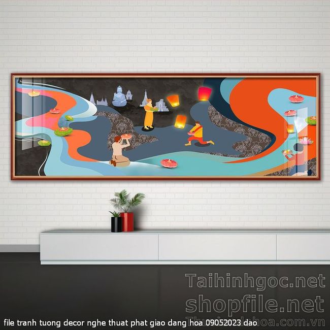 file tranh tuong decor nghe thuat phat giao dang hoa 09052023 dao