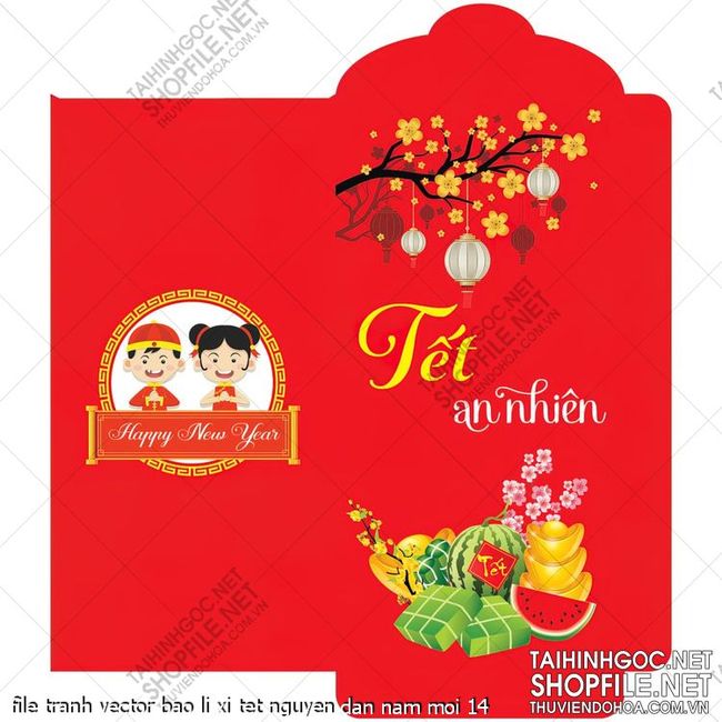 file tranh vector bao li xi tet nguyen dan nam moi 14