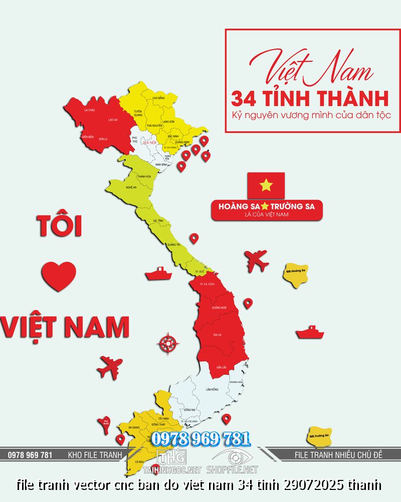 file tranh vector cnc ban do viet nam 34 tinh 29072025 thanh