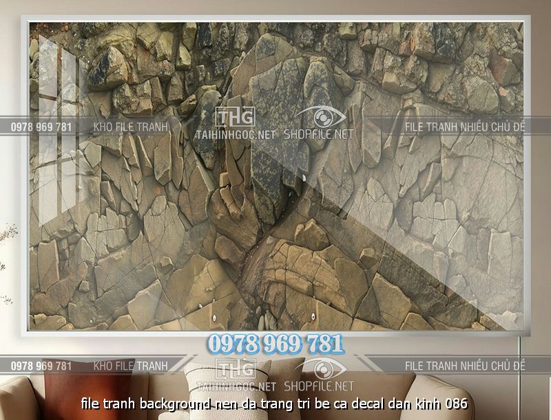 file tranh background nen da trang tri be ca decal dan kinh 086