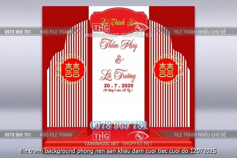 file tranh background phong nen san khau dam cuoi tiec cuoi do 12072025