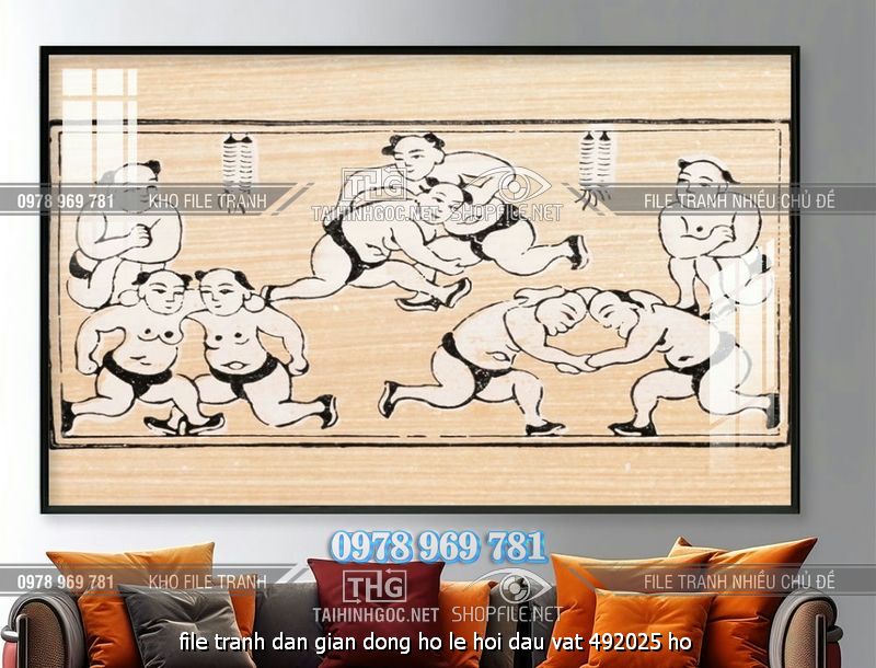 file tranh dan gian dong ho le hoi dau vat 492025 ho