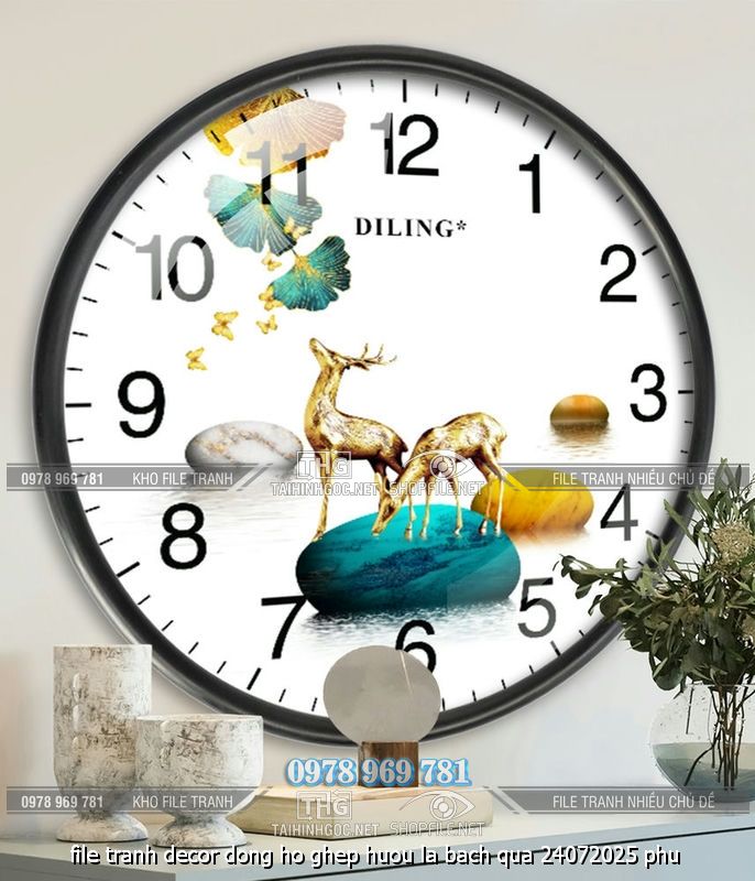 file tranh decor dong ho ghep huou la bach qua 24072025 phu