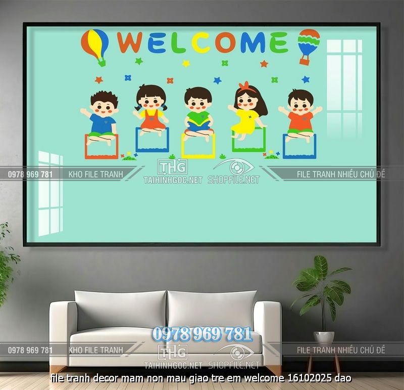 file tranh decor mam non mau giao tre em welcome 16102025 dao