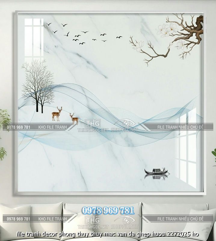 file tranh decor phong thuy thuy mac van da ghep huou 2272025 ho