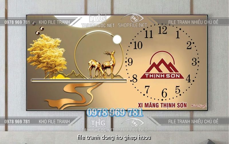 file tranh dong ho ghep huou