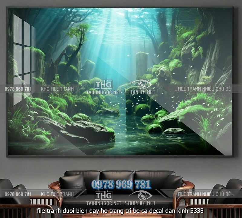 file tranh duoi bien day ho trang tri be ca decal dan kinh 3338