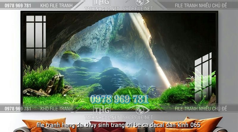 file tranh hang da thuy sinh trang tri be ca decal dan kinh 065