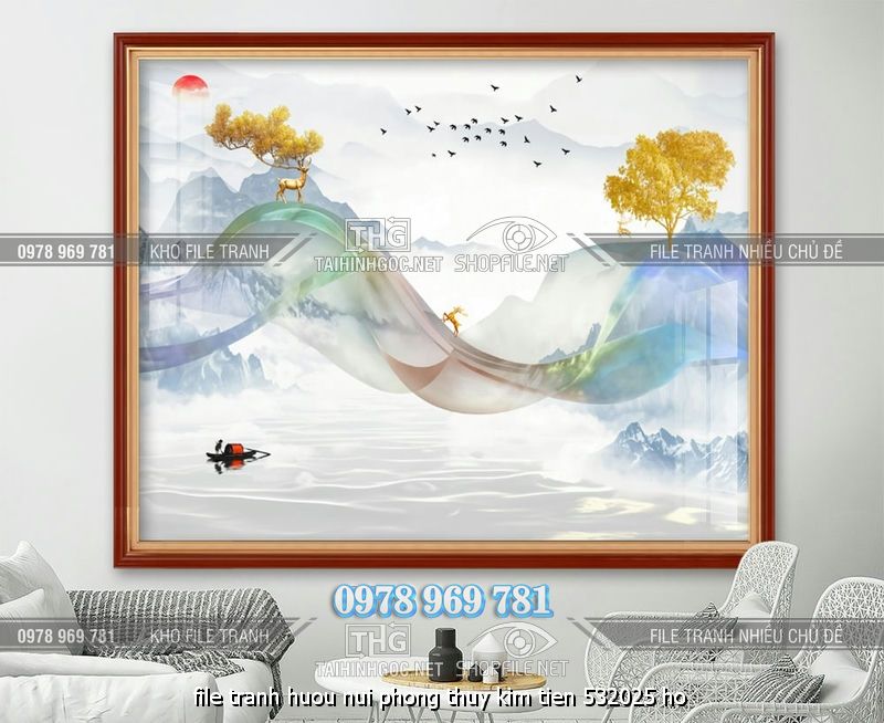 file tranh huou nui phong thuy kim tien 532025 ho