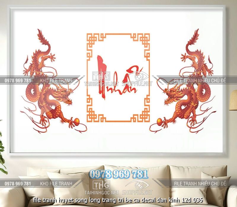 file tranh huyet song long trang tri be ca decal dan kinh 12d 036