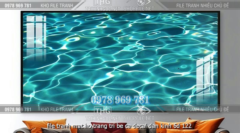 file tranh mat ho trang tri be ca decal dan kinh 6d 122