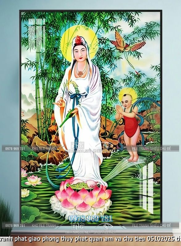 file tranh phat giao phong thuy phat quan am va chu tieu 05102025 thanh