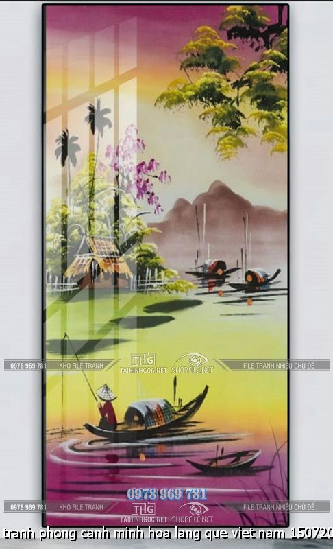 file tranh phong canh minh hoa lang que viet nam 15072025