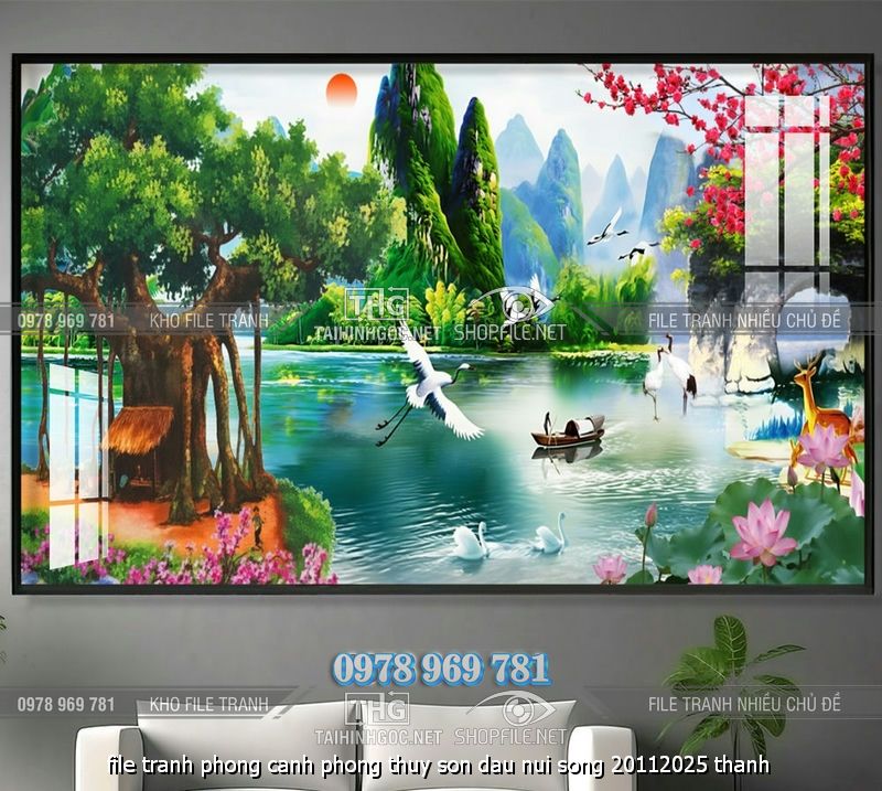 file tranh phong canh phong thuy son dau nui song 20112025 thanh