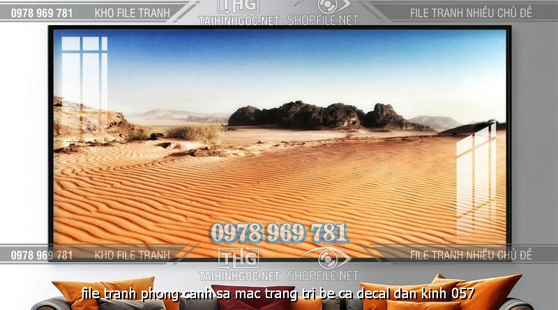 file tranh phong canh sa mac trang tri be ca decal dan kinh 057