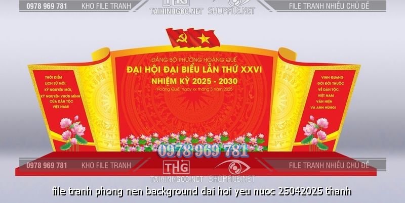 file tranh phong nen background dai hoi yeu nuoc 25042025 thanh