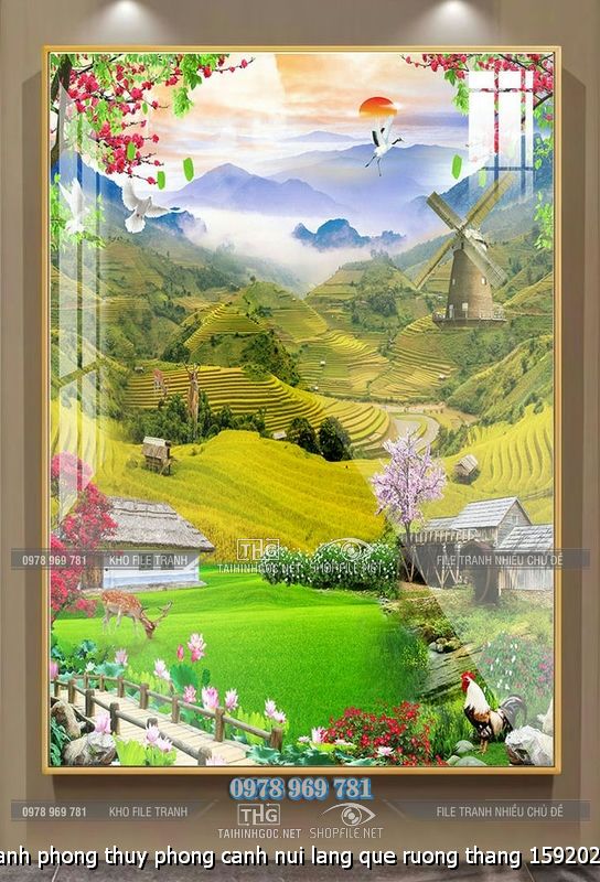 file tranh phong thuy phong canh nui lang que ruong thang 1592025 dat