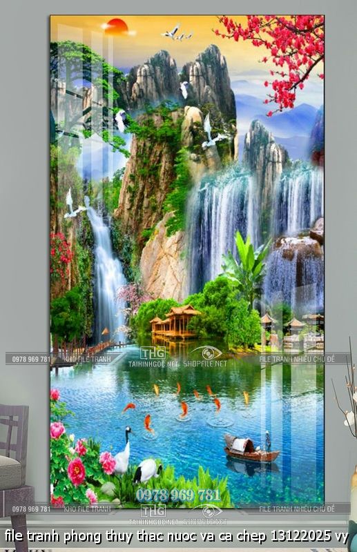 file tranh phong thuy thac nuoc va ca chep 13122025 vy