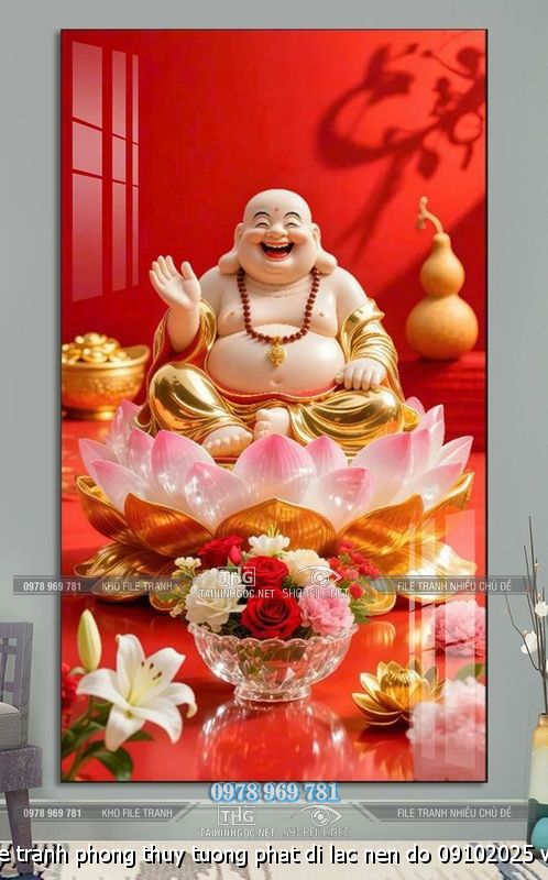 file tranh phong thuy tuong phat di lac nen do 09102025 vy