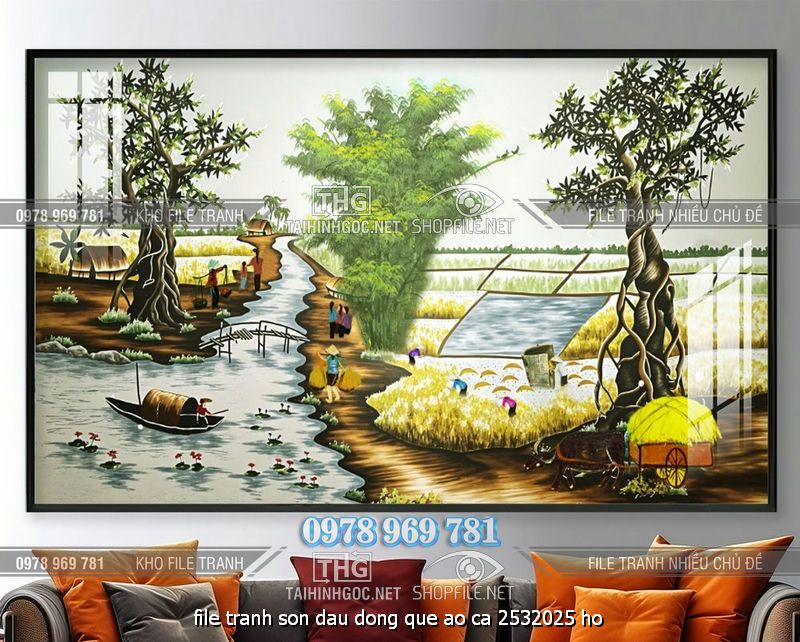file tranh son dau dong que ao ca 2532025 ho