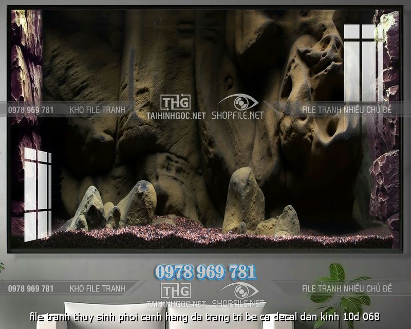 file tranh thuy sinh phoi canh hang da trang tri be ca decal dan kinh 10d 068