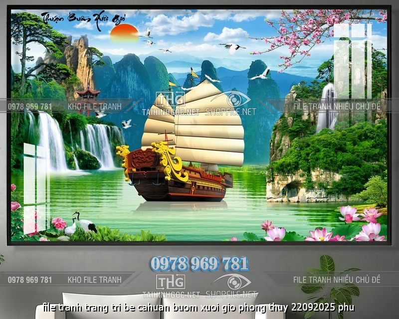 file tranh trang tri be cahuan buom xuoi gio phong thuy 22092025 phu