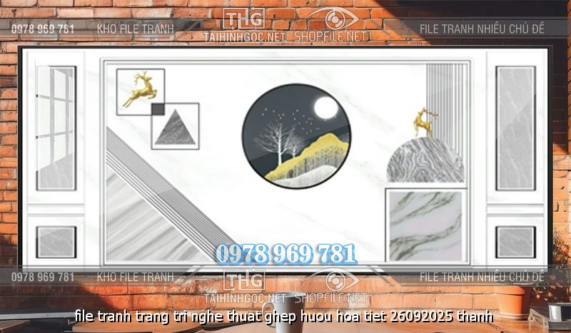 file tranh trang tri nghe thuat ghep huou hoa tiet 26092025 thanh