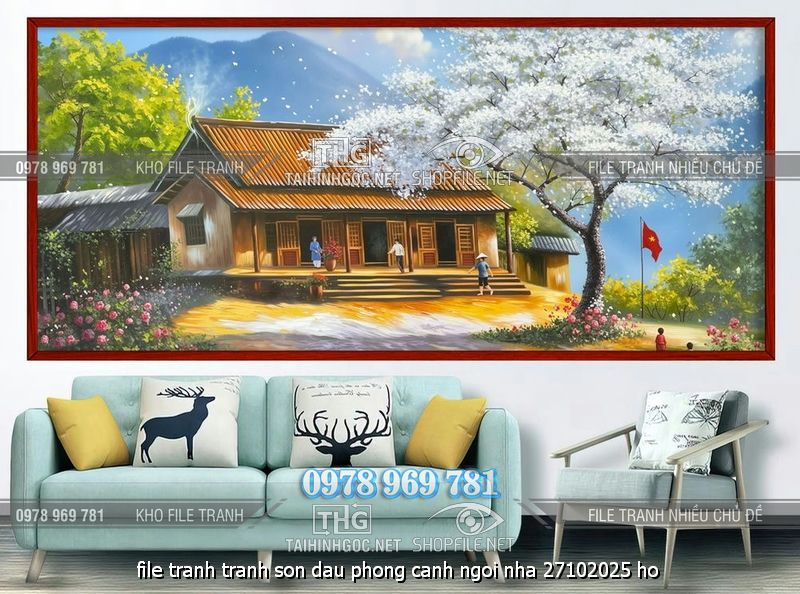 file tranh tranh son dau phong canh ngoi nha 27102025 ho