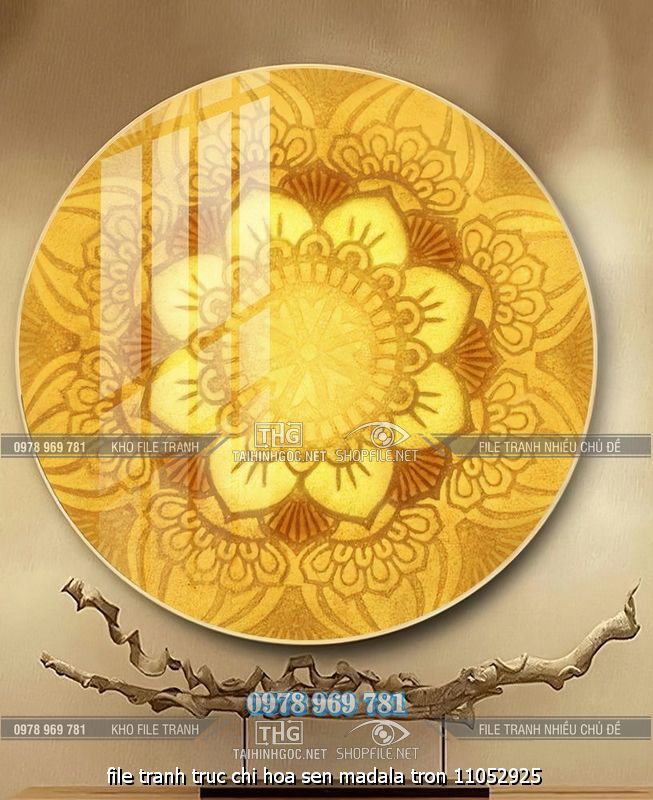 file tranh truc chi hoa sen madala tron 11052925