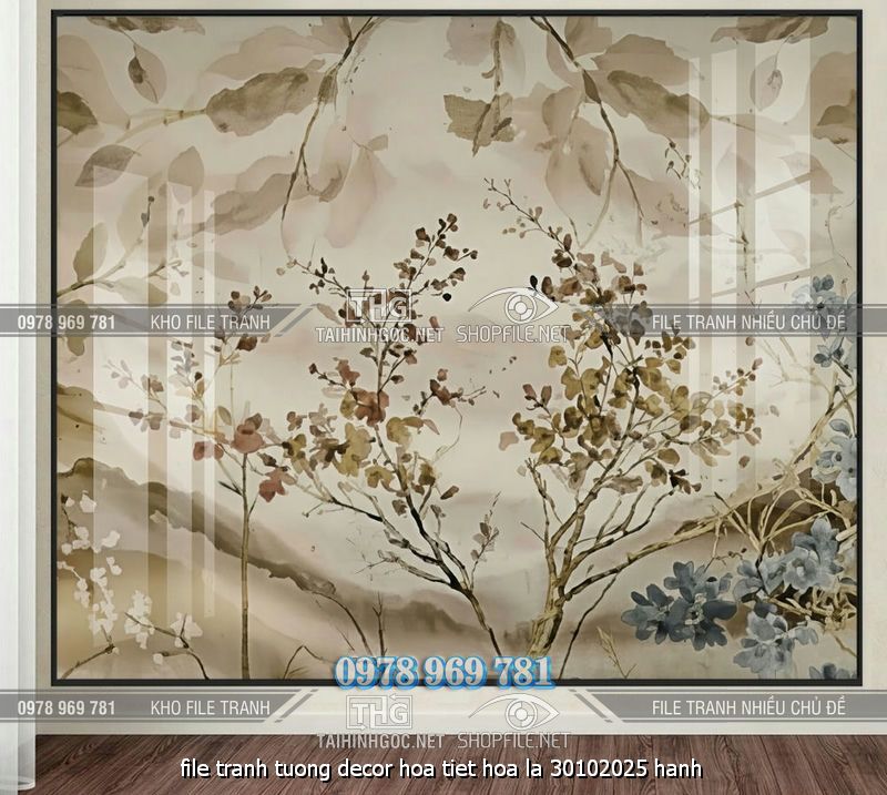 file tranh tuong decor hoa tiet hoa la 30102025 hanh