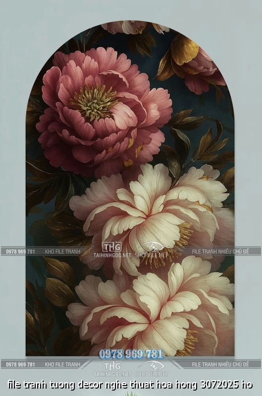 file tranh tuong decor nghe thuat hoa hong 3072025 ho