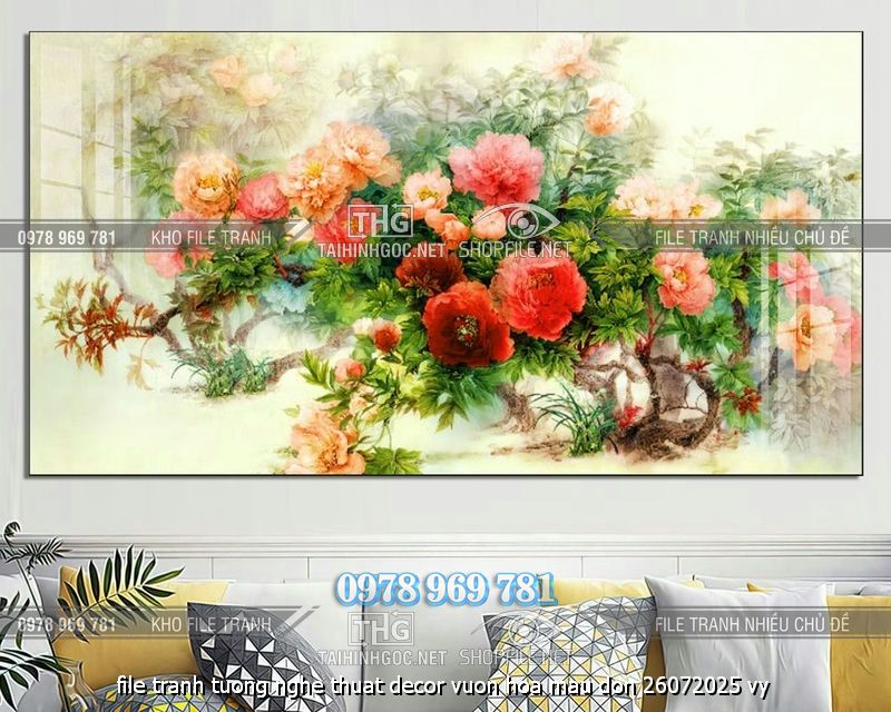 file tranh tuong nghe thuat decor vuon hoa mau don 26072025 vy