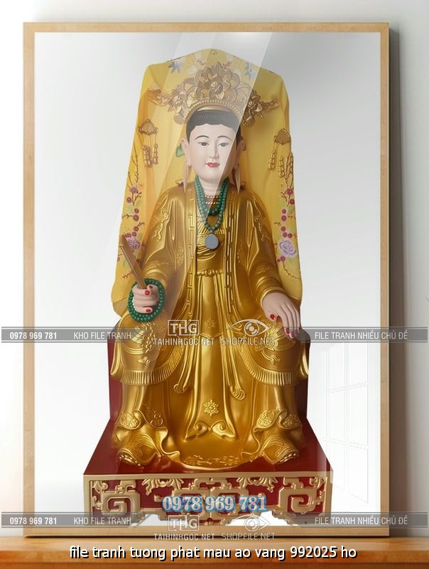 file tranh tuong phat mau ao vang 992025 ho