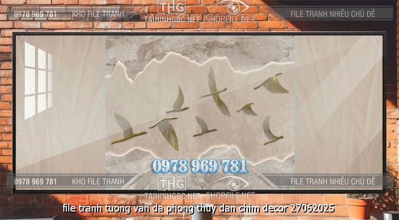 file tranh tuong van da phong thuy dan chim decor 27062025