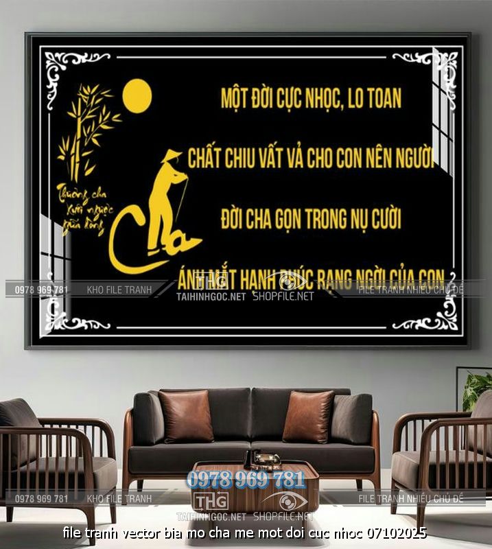file tranh vector bia mo cha me mot doi cuc nhoc 07102025