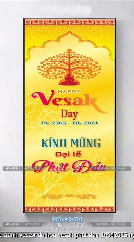 file tranh vector do hoa vesak phat dan 14042025 nga