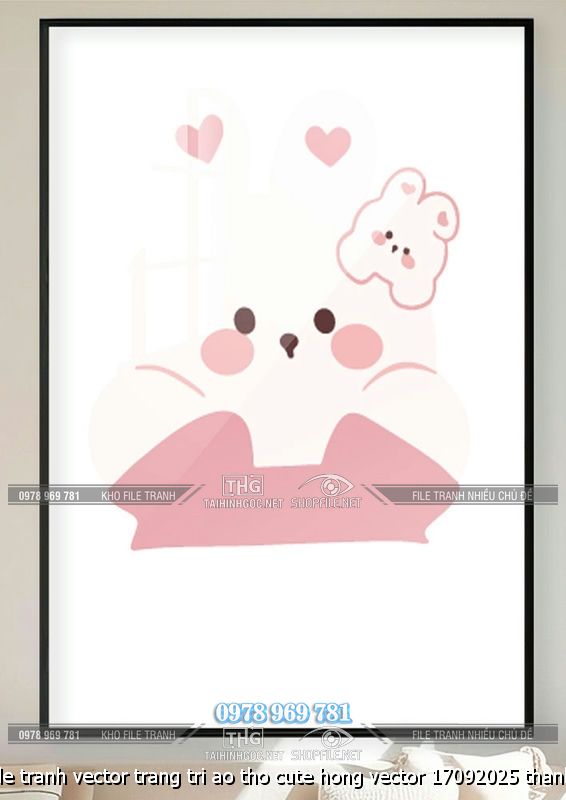 file tranh vector trang tri ao tho cute hong vector 17092025 thanh