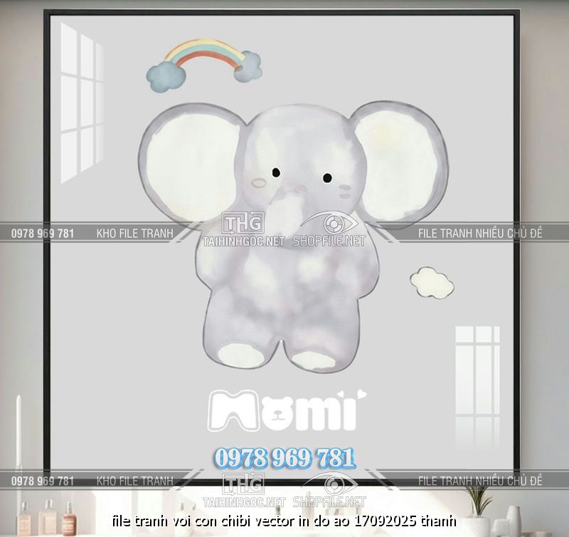 file tranh voi con chibi vector in do ao 17092025 thanh