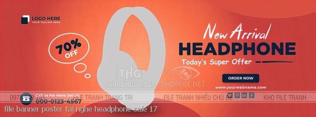 file banner poster tai nghe headphone sale 17