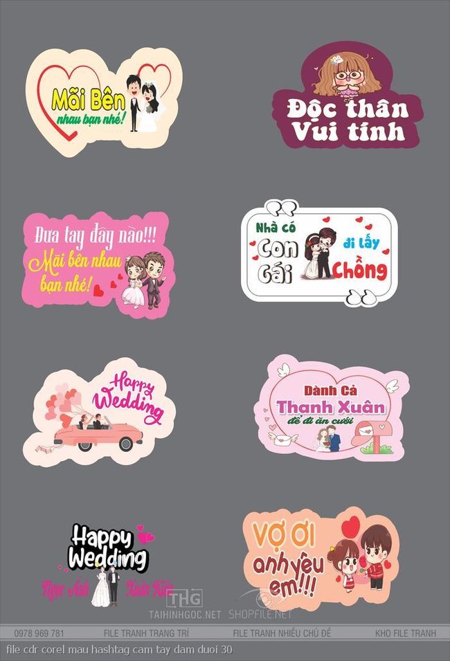 file cdr corel mau hashtag cam tay dam duoi 30