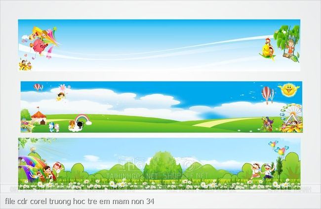 file cdr corel truong hoc tre em mam non 34