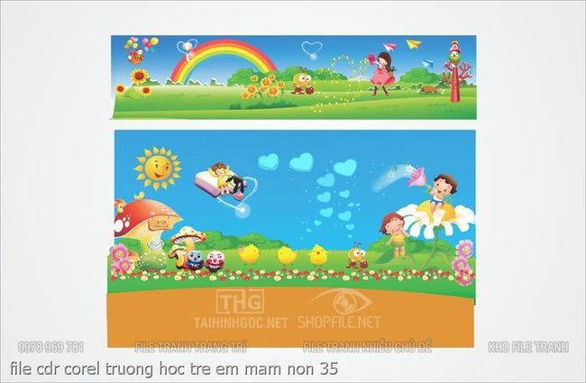 file cdr corel truong hoc tre em mam non 35